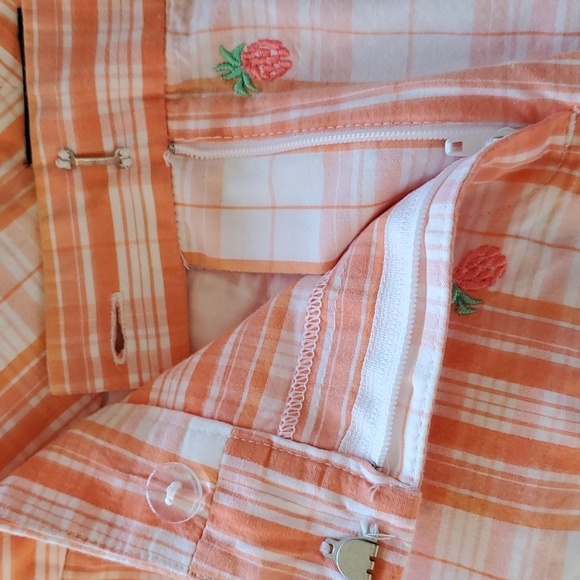 Izod peach plaid pineapple Bermuda shorts - Picture 7 of 7